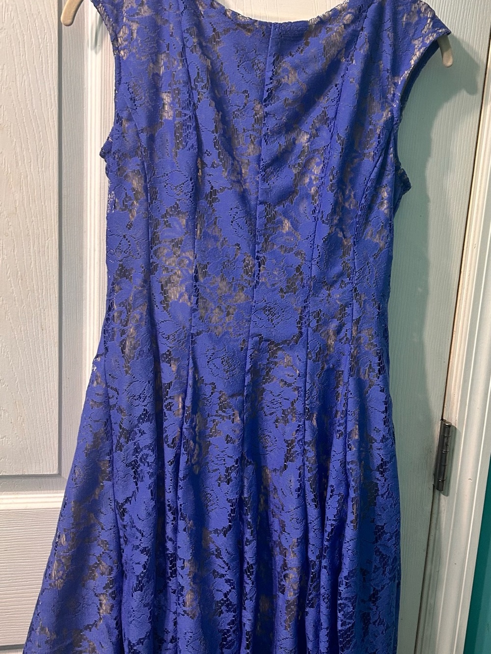 Danny & Nicole Cobalt Blue Lace Cocktail Dress